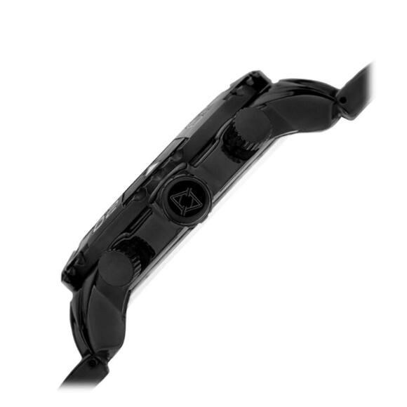 MEN'S WATCH AKRIBOS XXIV QUARTZ CHRONOGRAPH ETCHED-PATTERN DIAL STRAP STAINLESS - Picture 4 of 5